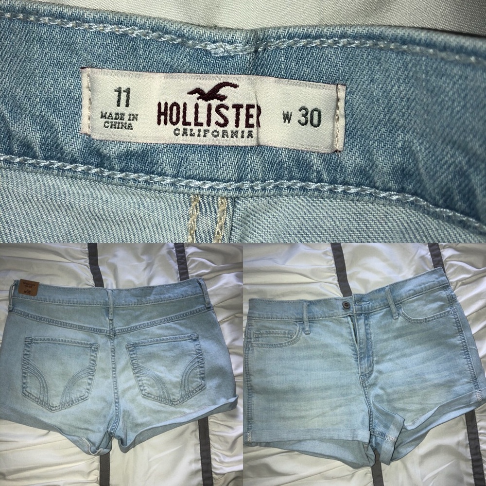 Hollister high rise jean shorts